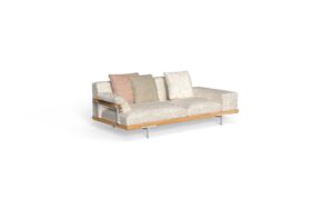 Sofa 2 seater fabric sx + wood dx arm