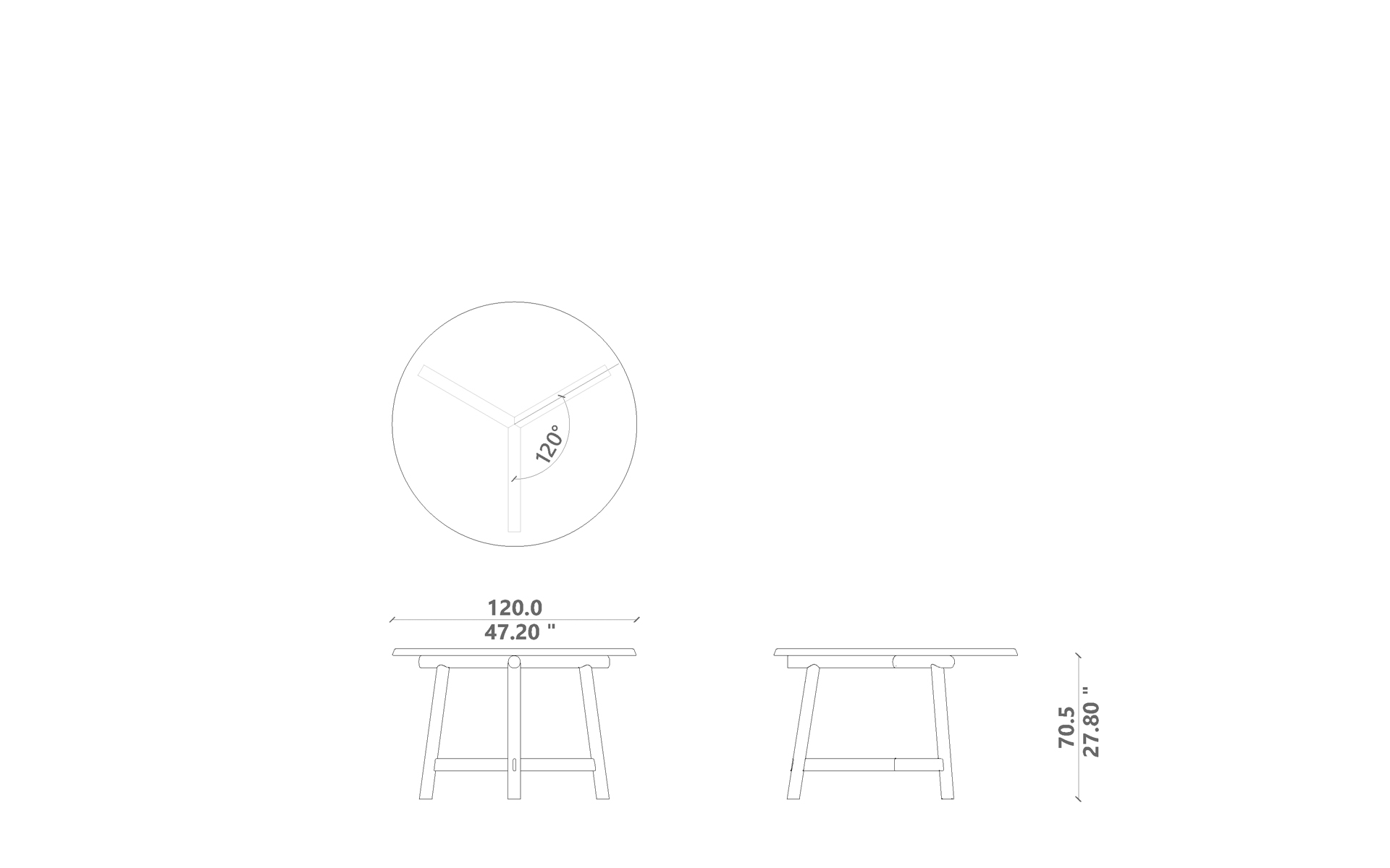 Hydra Dining table d120