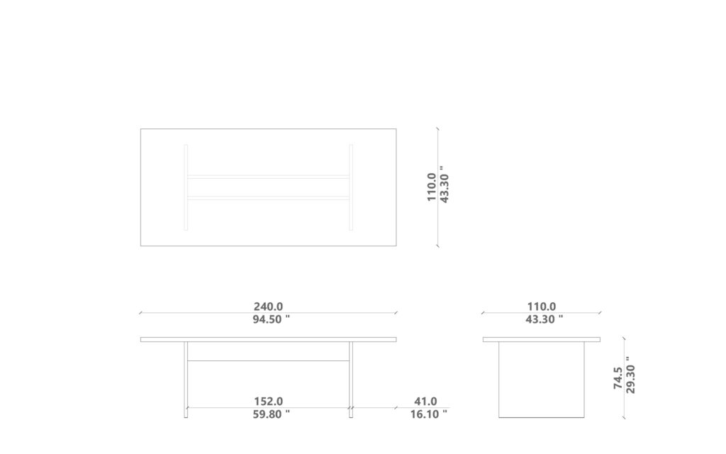 Venice Dinig table 240x110