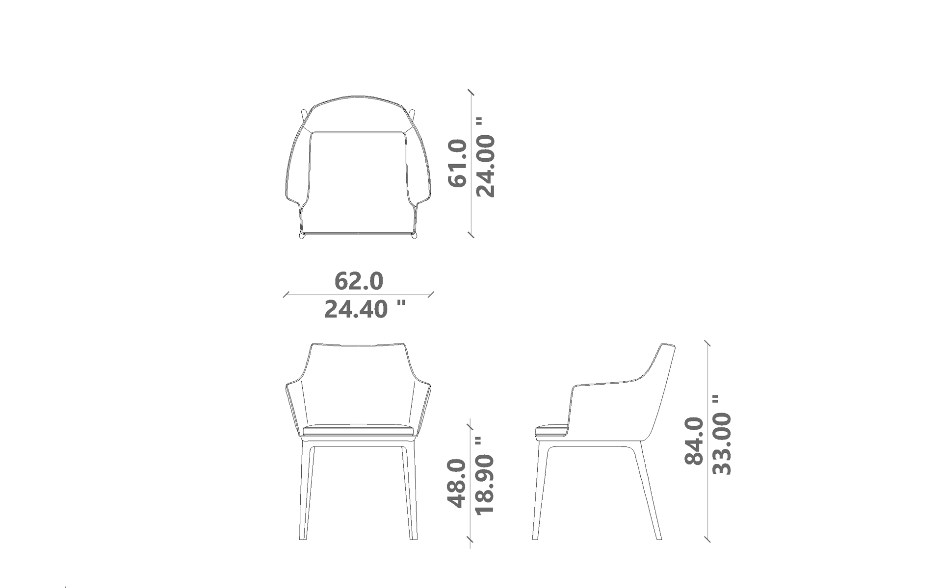 Claude poltrona pranzo