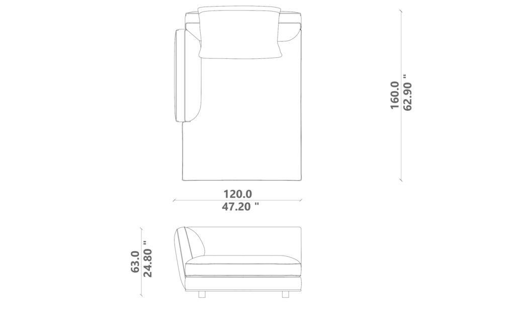 Miles sofa chaise longue dx
