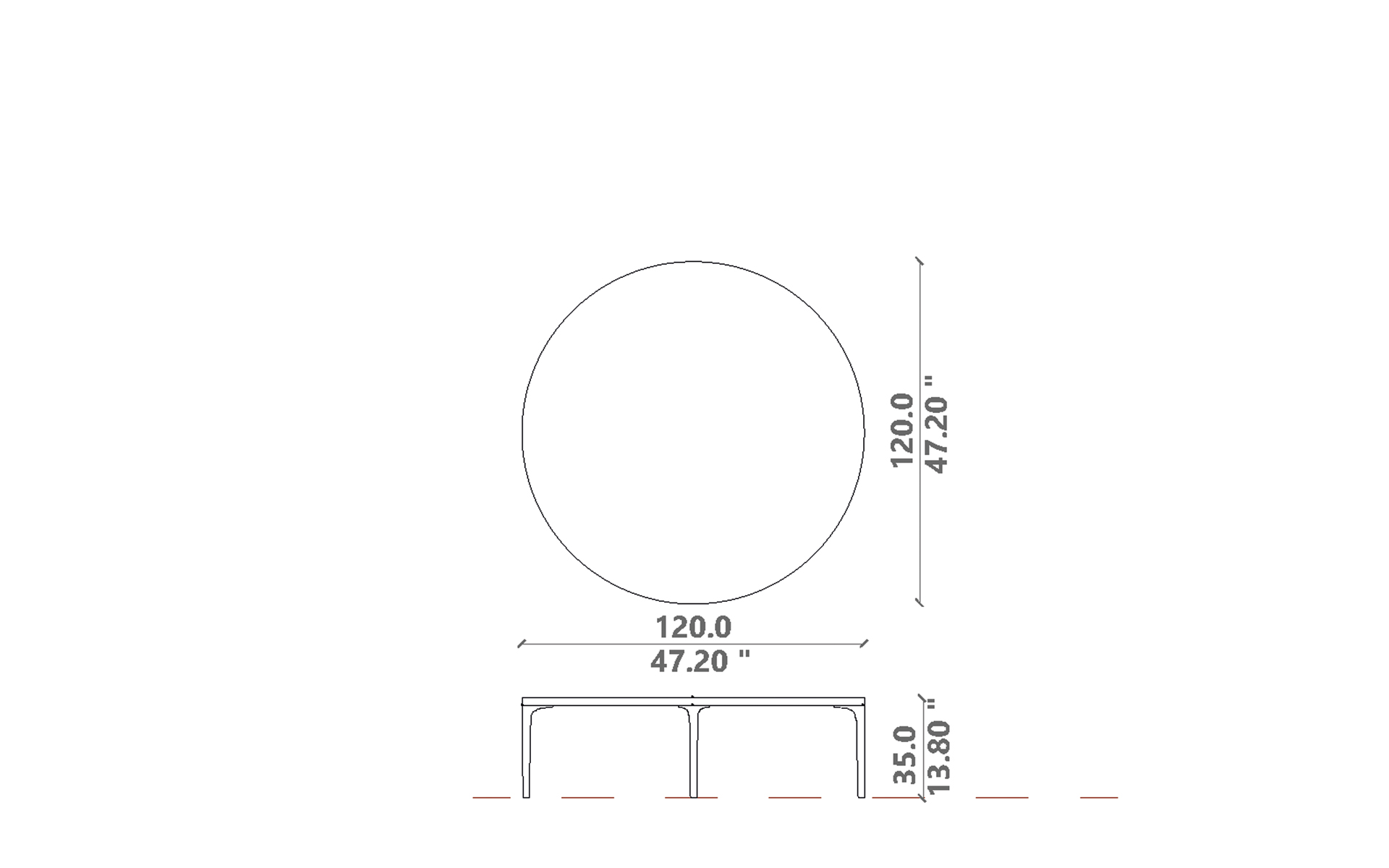 Soul coffee table D120x35H