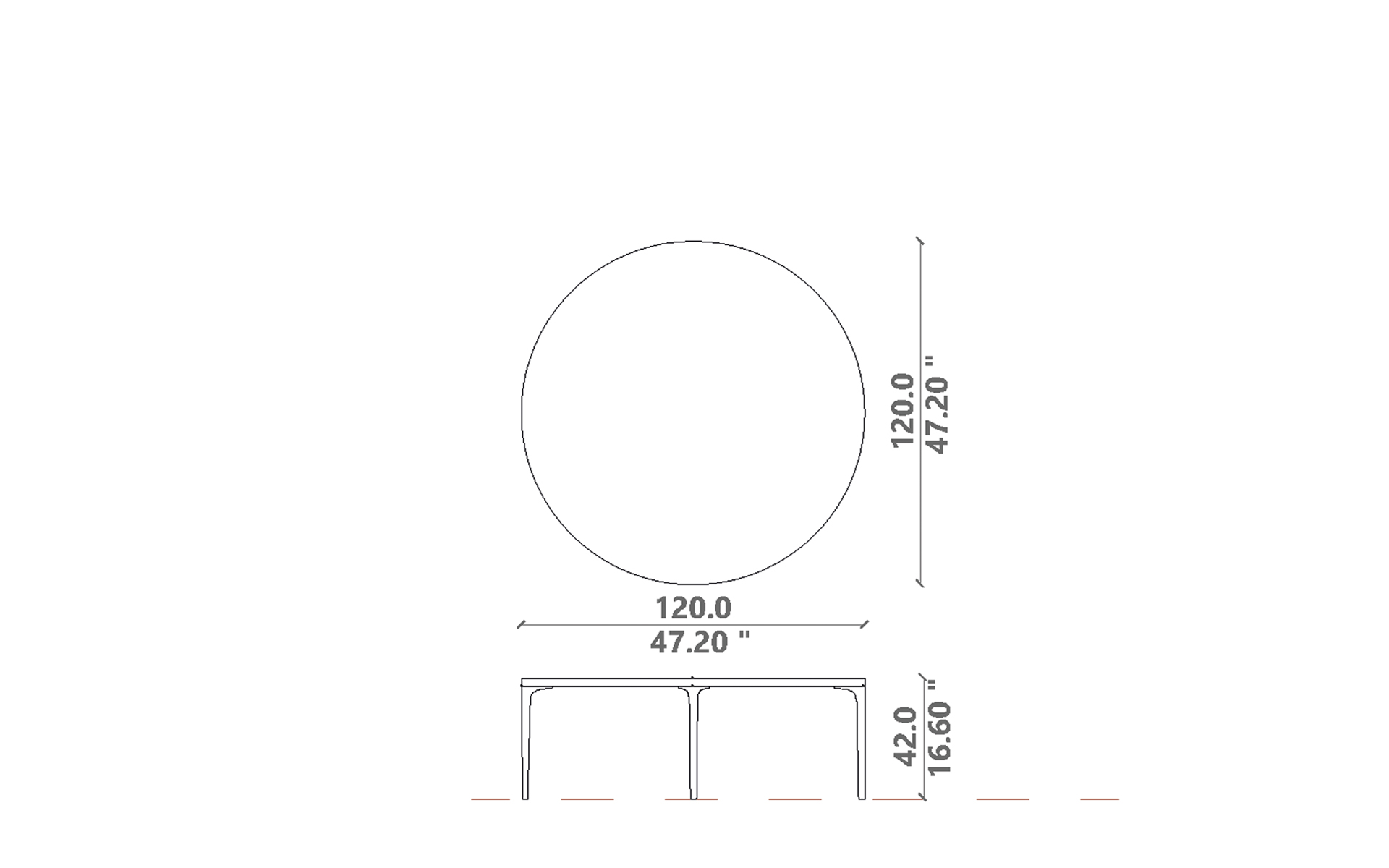 Soul coffee table D120x42H