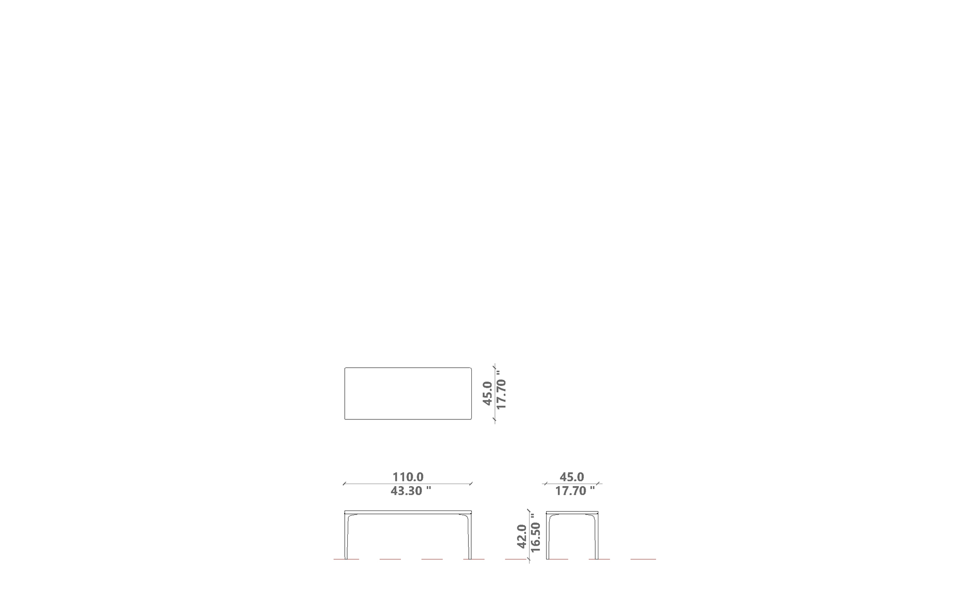 Soul consolle 110x45x42H